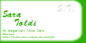 sara toldi business card