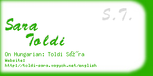 sara toldi business card